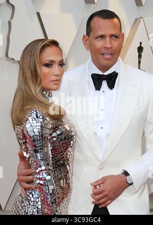 12 marzo 2021, Hollywood, California, USA: Jennifer Lopez e Alex Rodriguez terminano la loro storia d'amore dopo quattro anni di appuntamenti. FOTO FILE: Jennifer Lopez arriva sul Red carpet per la 91° cerimonia degli Oscar a Hollywood, California, domenica 24 febbraio 2019..PRENSA INTERNACIONAL (immagine di credito: © Prensa INTERNACIONAL via ZUMA Wire) Foto Stock