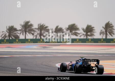13 marzo 2021, Sakhir, Bahrein: NICOLAS LATIFI del Canada e Williams Racing guida durante il secondo giorno dei test pre-stagionali della FIA Formula 1 2021 al Bahrain International Circuit di Sakhir, Bahrein. (Immagine di credito: © James Gasperotti/ZUMA Wire) Foto Stock