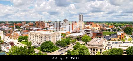Skyline cittadino di Springfield, Illinois, Stati Uniti. Foto Stock