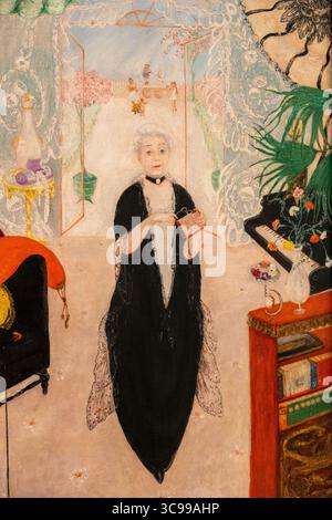 Dipinto chiamato Ritratto di mia madre di Florine Stettheimer al museo d'arte MOMA di New York Foto Stock
