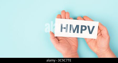 Virus HMPV, metapneumovirus umano, malattia del tratto respiratorio, malattia contagiosa del bambino del polmone Foto Stock