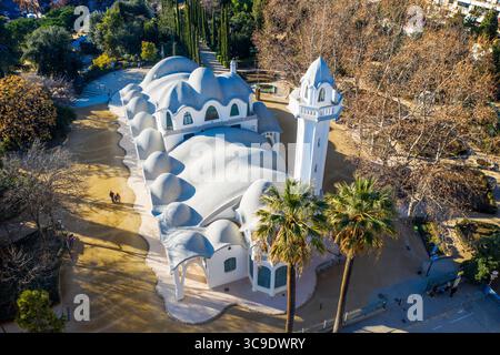 29 gennaio 2022, Barcellona, Spagna: Masia Freixa ( 1907 ). Edificio modernista ispirato a GaudÃ­. Lluis Moncunill architetto. Parc de Sant Jordi, Terrassa, Catalogna. Spagna. (Immagine di credito: © Sergi Reboredo/ZUMA Press Wire) Foto Stock