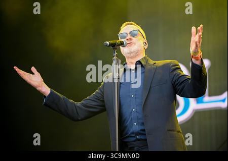 17 giugno 2023, Leeds, South Yorkshire, Regno Unito: Blancmange si esibisce al Lets Rock Leeds 80s Festival di Leeds. (Immagine di credito: © Robin Burns/SOPA Images via ZUMA Press Wire) Foto Stock