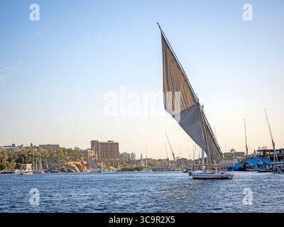 Felucca sul Nilo ad Assuan Foto Stock