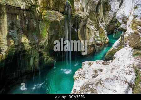 Grande Gola di Soča, Parco Nazionale del Triglav, Slovenia Foto Stock