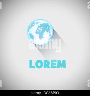 Modello di design del logo vettoriale per le aziende. Icona globale. Non ai, illustrazione vettoriale Illustrazione Vettoriale