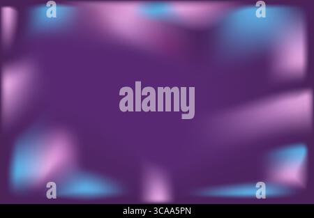 Sfondo futuristico al neon in mesh scuro. Banner luminoso vettoriale, copertina disco orizzontale dinamica. Poster amorfo sfocato Illustrazione Vettoriale