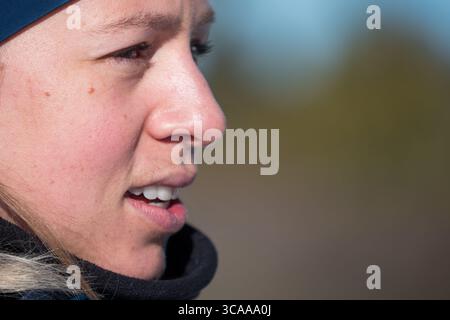 16 marzo 2023, Holmenkollen, Oslo, Norvegia: La leggenda del biathlon, e doppia campionessa olimpica, Tiril Eckhoff annuncia la fine della sua carriera. (Immagine di credito: © Igor Stan?Ã­K/SOPA Images via ZUMA Press Wire) Foto Stock