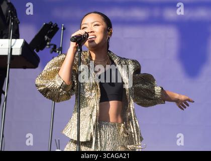 28 agosto 2023, Londra, Regno Unito: Griff si esibisce all'All Points East Festival, Victoria Park a Londra. (Immagine di credito: © James Warren/SOPA Images via ZUMA Press Wire) Foto Stock