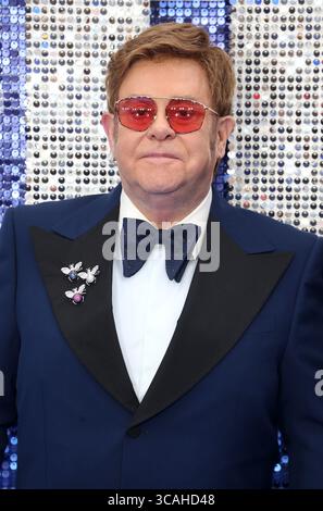 20 maggio 2019, Londra, Regno Unito: Elton John partecipa alla prima di "Rocketman" nel Regno Unito all'Odeon Luxe Leicester Square a Londra. (Immagine di credito: © Fred Duval/SOPA Images via ZUMA Press Wire) Foto Stock
