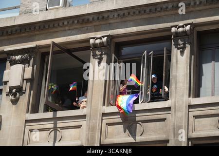 25 giugno 2023, New York, NY, Stati Uniti d'America: NYC Pride 2023 marzo,. Fifth Avenue, New York City, 25 giugno 2023. Foto di (Credit Image: © Sonia Moskowitz Gordon/ZUMA Press Wire) Foto Stock