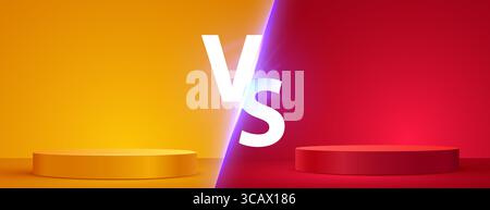 Moderno rispetto allo sfondo con podi ed effetti di raggi. Illustrazione vettoriale Illustrazione Vettoriale