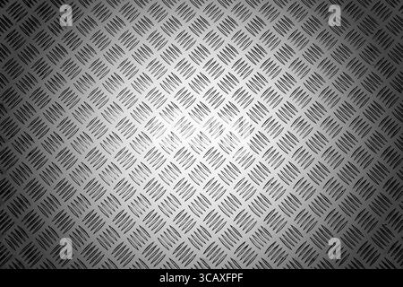 Sullo sfondo di un metallo con ripetitivo patten Foto Stock