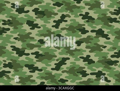 motivo mimetico verde. illustrazione di sfondo vettoriale per l'uso nella progettazione di web, banner, sfondo o superfici Illustrazione Vettoriale