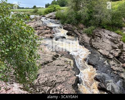 Rapide di Nautelankoski a Turku, Finlandia. Foto Stock