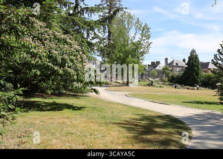 Giardino botanico, città di Avranches, dipartimento della Manche, Francia Foto Stock