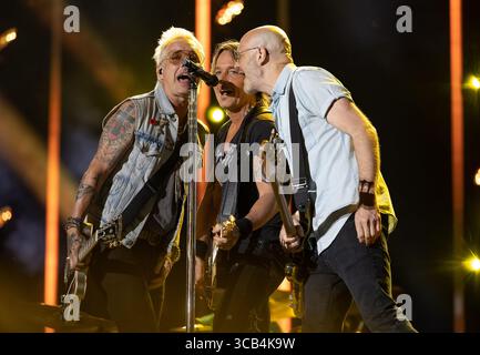 9 giugno 2023, Stati Uniti: Keith Urban si esibisce durante il giorno 2 del CMA Fest al Nissan Stadium giovedì 9 giugno 2023, a Nashville, Tennessee. (Foto di: Amiee Stubbs/imageSPACE) (immagine di credito: © Amiee Stubbs/imageSPACE via ZUMA Press Wire) Foto Stock