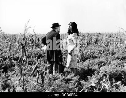 2 gennaio 2023, Italia: Toto, Femi Benussi, sul set del film italiano, ''Uccellacci e uccellini'', titolo inglese: The Hawks and the Sparrows, Arco Film, CIDIF, 1966 (Credit Image: © JT Vintage via ZUMA Press Wire) Foto Stock