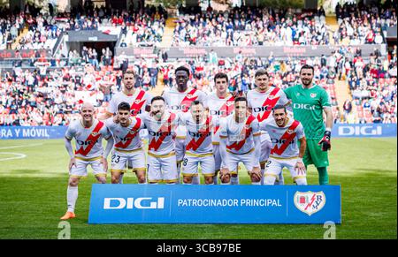 11 novembre 2023, Madrid, Spagna: MADRID, SPAGNA - 11 NOVEMBRE: Giocatori di Rayo Vallecano durante la partita sportiva la Liga EA tra Rayo Vallecano e Girona FC all'Estadio de Vallecas l'11 novembre 2023 a Madrid, Spagna (Credit Image: © Pablo Garcia/DAX via ZUMA Press Wire) Foto Stock