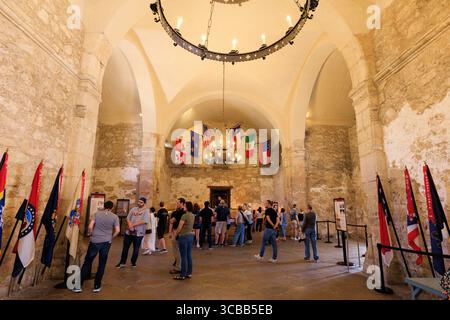 Stati Uniti, Texas, San Antonio, la missione Alamo Foto Stock