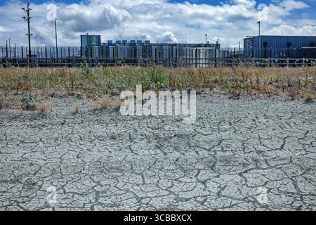 Amazon AWS Data Center in Didcot nuova struttura iperscala gestita da Amazon Web Services, Oxfordshire, Regno Unito. Foto Stock