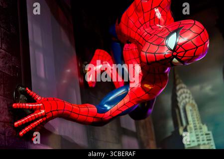Istanbul, Turchia - maggio 2022: Spiderman nel museo Madame Tussauds di Istanbul Foto Stock