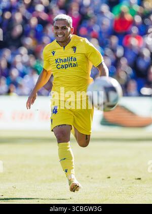 5 novembre 2022, Getafe, Spagna: Ivan Alejo di Cadice CF durante la partita di Liga tra Getafe CF e Cadice CF al Coliseum Alfonso PÃ©rez di Getafe, Spagna. (Immagine di credito: © Pablo Garcia/DAX tramite ZUMA Press Wire) Foto Stock