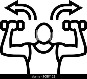 illustrazione vettoriale dell'icona a forma di freccia rotazionale con manubrio Illustrazione Vettoriale