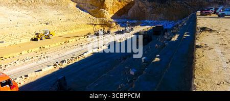 Foto panoramica. Macchine e attrezzature di produzione Foto Stock