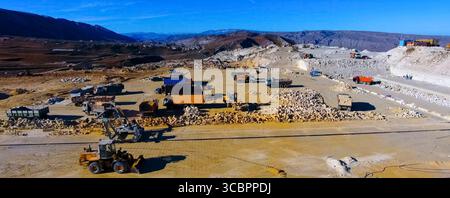 Foto panoramica. Macchine e attrezzature di produzione Foto Stock