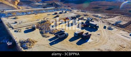 Foto panoramica. Macchine e attrezzature di produzione Foto Stock