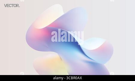 Rappresentazione artistica del movimento fluido astratto con colori morbidi per applicazioni di progettazione moderna Illustrazione Vettoriale