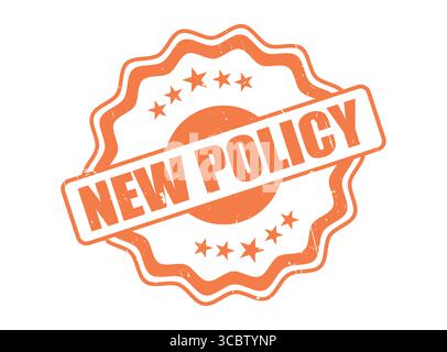 Una nuova guarnizione in gomma arancione con bordo decorativo Illustrazione Vettoriale