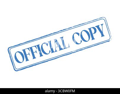 Una copia ufficiale sigillo in gomma blu con un contorno e un testo Illustrazione Vettoriale