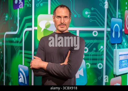 Istanbul, Turchia - 7 maggio 2022: Scultura in cera del fondatore della Apple Steve Jobs nel museo delle cere Madame Tussauds Foto Stock