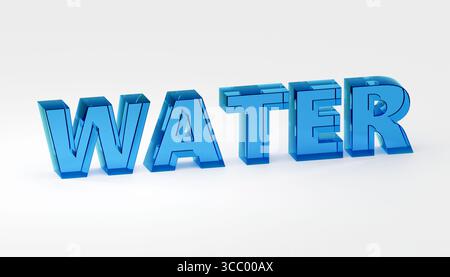 Fluido vitale in 3D rappresentazione artistica dell'acqua ruolo essenziale nella vita illustrazione 3d semplice Foto Stock