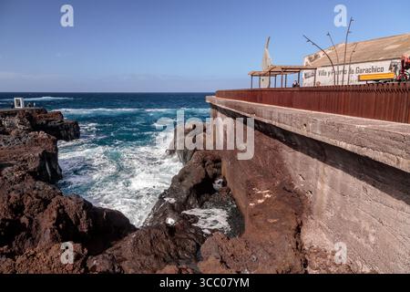 Garachico sulla costa settentrionale di Tenerife, Isole Canarie Foto Stock