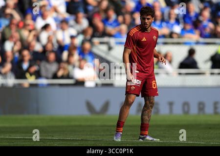 Hill Dickinson Stadium, Liverpool, Regno Unito. 9 agosto 2025. Amichevole pre-stagione, Everton contro Roma; Niccolo Pisilli di AS Roma Credit: Action Plus Sports/Alamy Live News Foto Stock