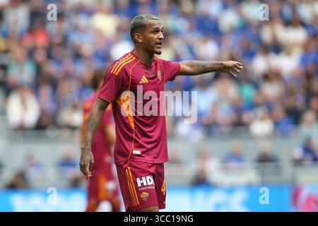 Liverpool, Regno Unito. 09 agosto 2025. 09.08.2025 Sport; calcio; Amichevole: Everton vs Roma nella foto: Franca Wesley(foto Gino Mancini) durante Everton vs Roma, amichevole di calcio a Liverpool, Inghilterra, 09 agosto 2025 crediti: Independent Photo Agency/Alamy Live News Foto Stock