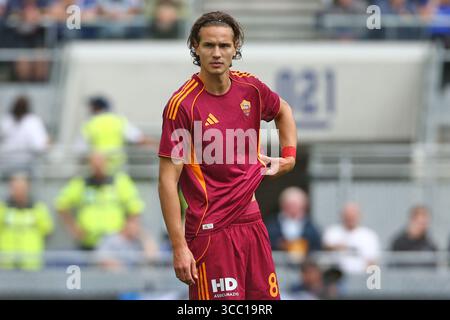 Liverpool, Regno Unito. 09 agosto 2025. 09.08.2025 Sport; calcio; Amichevole: Everton vs Roma nella foto: Daniele Ghilardi(foto Gino Mancini) durante Everton vs Roma, amichevole di calcio a Liverpool, Inghilterra, 09 agosto 2025 crediti: Independent Photo Agency/Alamy Live News Foto Stock
