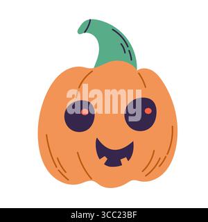 Illustrazione vettoriale lanterna zucca di Halloween Illustrazione Vettoriale