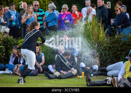 The Stump Ceremony che prende parte durante la Coldstream Civic Week The Last of the Border Rideouts, Coldstream, Scottish Borders, Scotland, UK Foto Stock