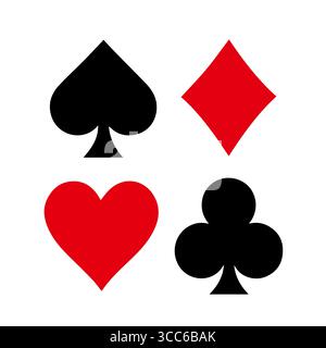 Indossa il mazzo di carte da gioco su un'icona di sfondo bianco. Vettore Illustrazione Vettoriale