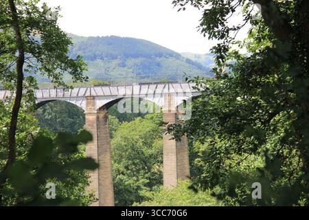 Acquedotto Pontcysyllte a Llamgollen, Galles del Nord Foto Stock