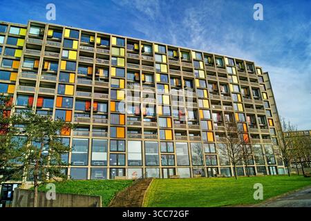 Regno Unito, South Yorkshire, Sheffield, Park Hill Flats. Foto Stock