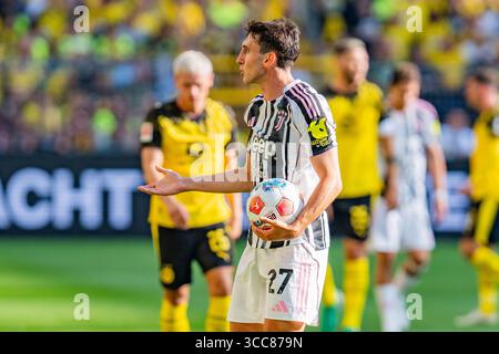 Dortmund, Germania. 10 agosto 2025. Testspiel/Saisoneröffnung, Borussia Dortmund vs. Juventus Torino, 10.08.2025 crediti: dpa/Alamy Live News Foto Stock