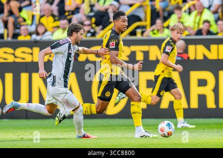Dortmund, Germania. 10 agosto 2025. Testspiel/Saisoneröffnung, Borussia Dortmund vs. Juventus Torino, 10.08.2025 Jobe Bellingham credito: dpa/Alamy Live News Foto Stock