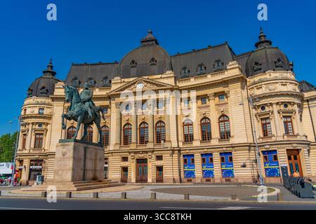 Biblioteca universitaria centrale di Bucarest, Romania Foto Stock