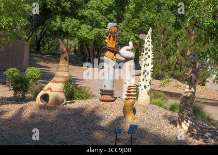 Abiquiuí Inn, Abiquiuí, New Mexico. Abiquiú è apprezzata dai viaggiatori per la sua vicinanza a canyon, fiumi e montagne. Foto Stock