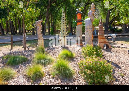 Abiquiuí Inn, Abiquiuí, New Mexico. Abiquiú è apprezzata dai viaggiatori per la sua vicinanza a canyon, fiumi e montagne. Foto Stock